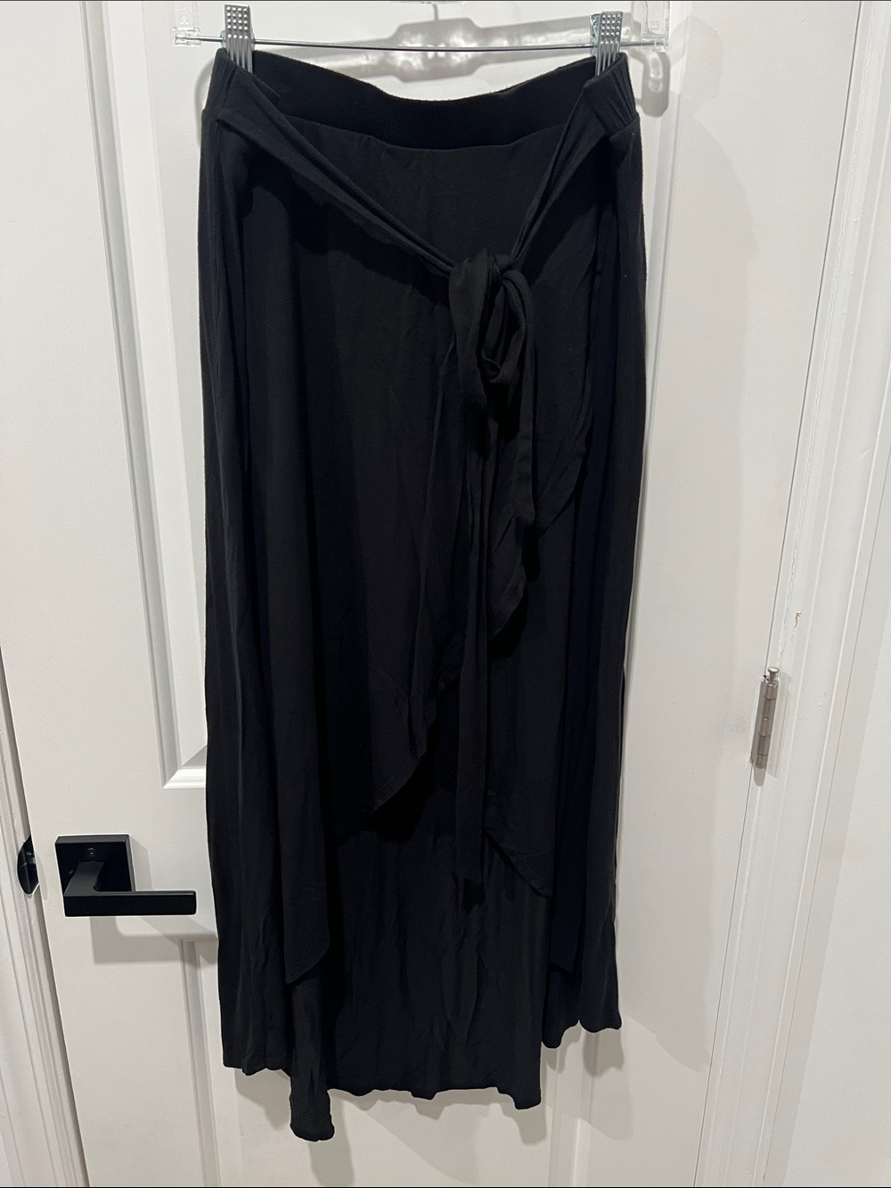 a new day Black‎ Wrap Maxi Skirt with Tie Detail